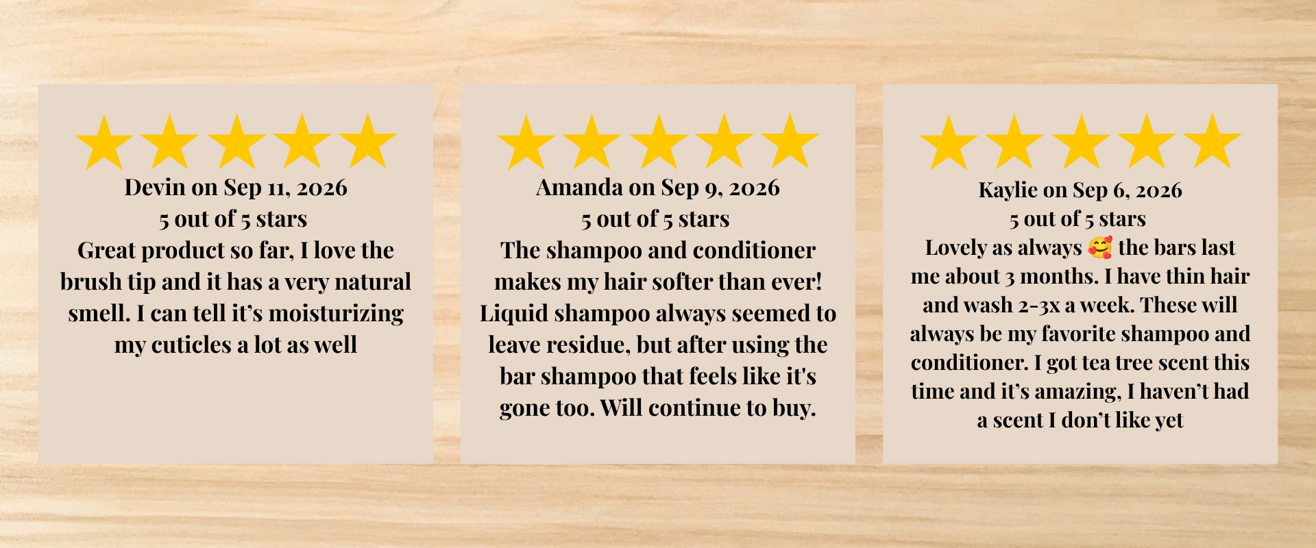 Five Star Reviews for Olive Blossom Soap Co.
