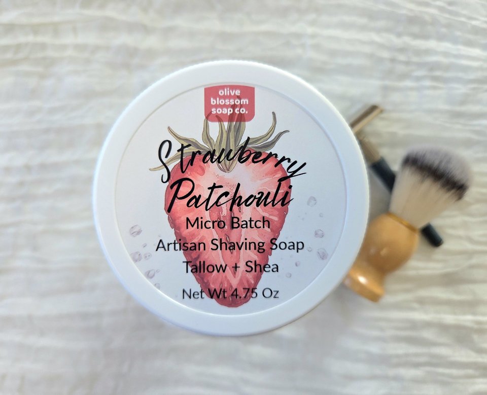 Strawberry Patchouli Artisan Shave Soap